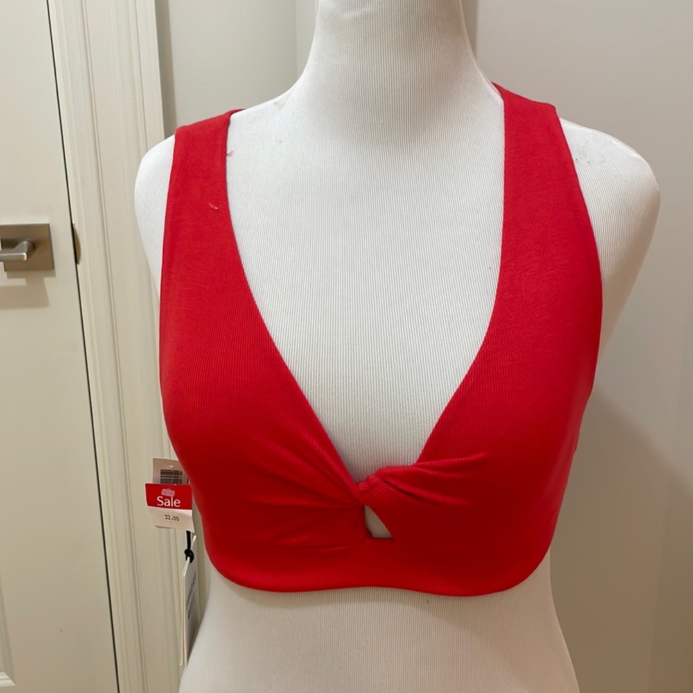 aritzia elena cerise red rouge Sunday best top